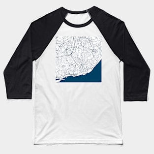 Lisbon map city map poster - modern gift with city map in dark blue Baseball T-Shirt